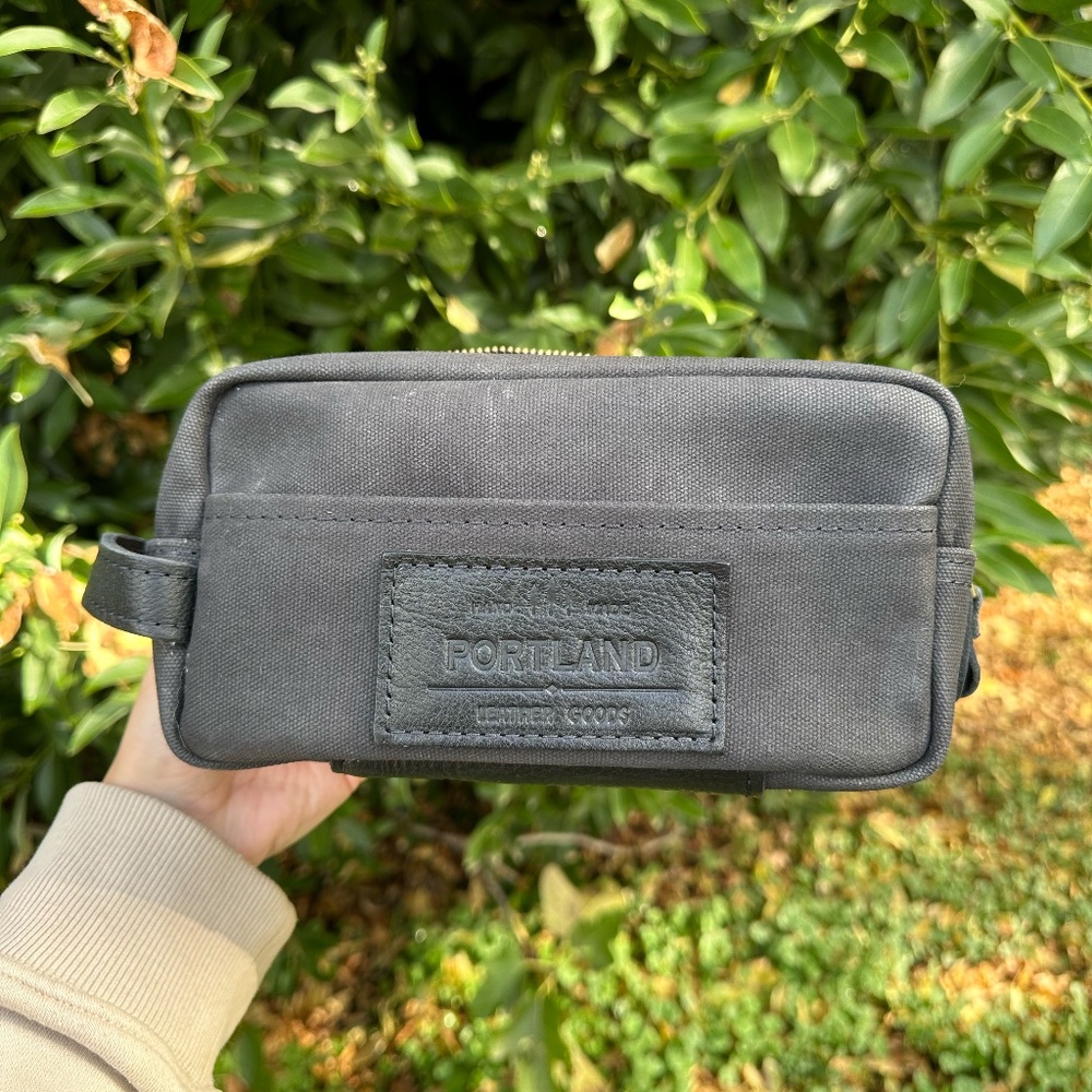 BLACK 🖤 BNNU: Canvas Dopp Kit (Portland Leather Goods)